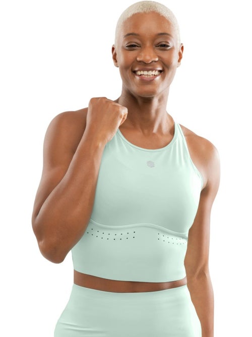 Débardeur running brassière intégrée femme fitness femme namib mint - Kiabi