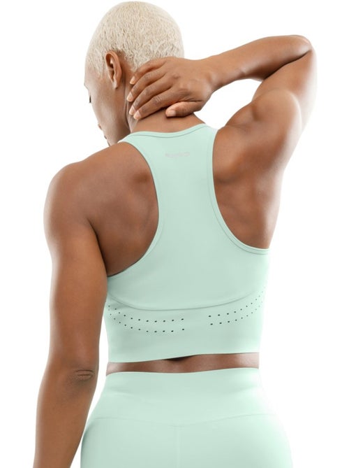 Débardeur running brassière intégrée femme fitness femme namib mint - Kiabi