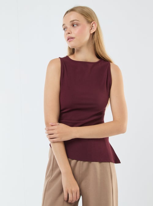 Débardeur sans manches asymétrique - Kiabi