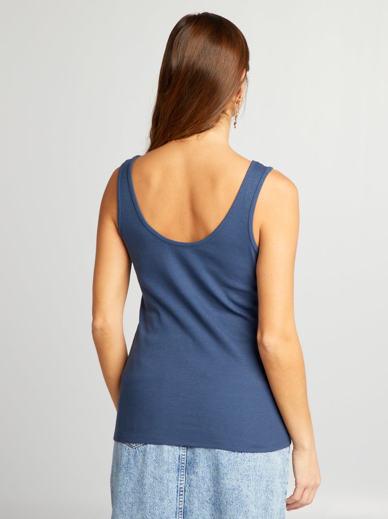 Haut Débardeur Tunique Bleu Foncé - Taille 3 (42-44) - Occasion Très Bon état - Pour Femme