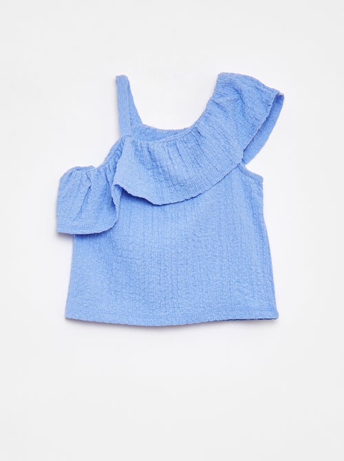 Débardeur stretch en maille gaufrée - Kiabi