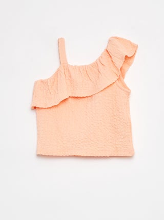 Débardeur stretch en maille gaufrée