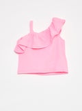 Débardeur stretch en maille gaufrée ROSE - Kiabi