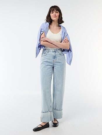 Débardeur uni en matière côtelée