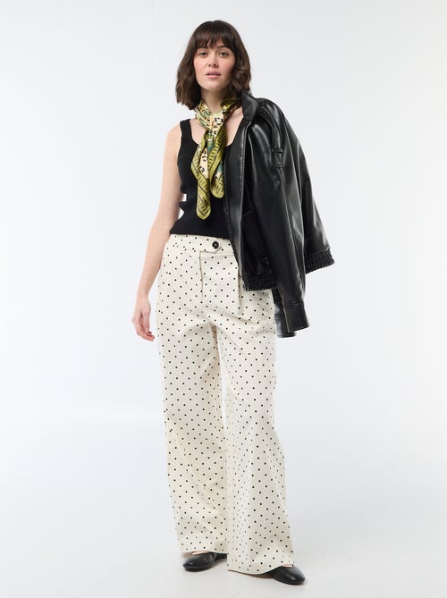 Débardeur uni en matière côtelée - Kiabi