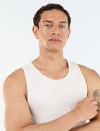 Débardeur uni et côtelé