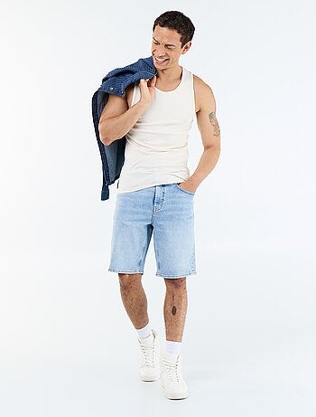 Débardeur uni et côtelé