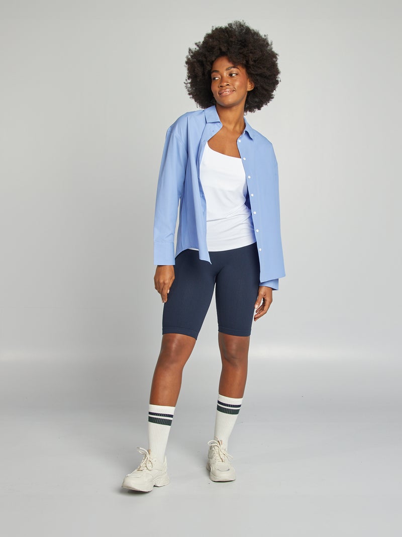 Débardeur uni pour femme à larges bretelles Blanc - Kiabi