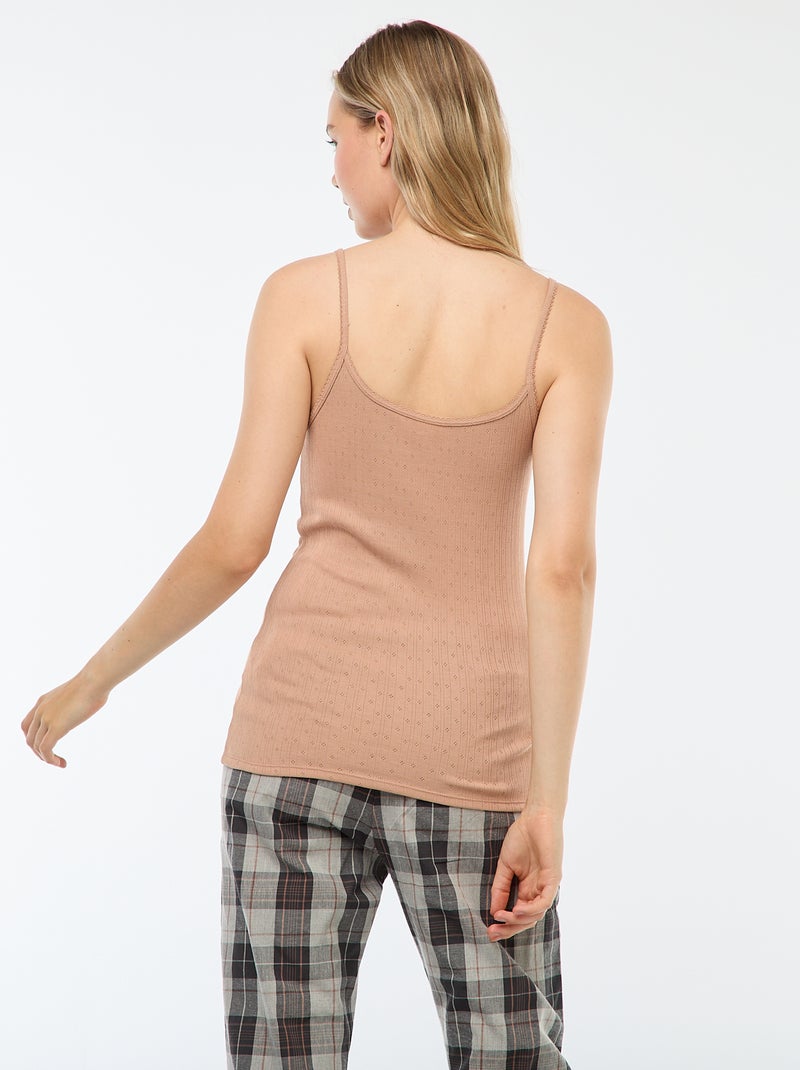 Débardeur uni thermorégulateur Beige - Kiabi