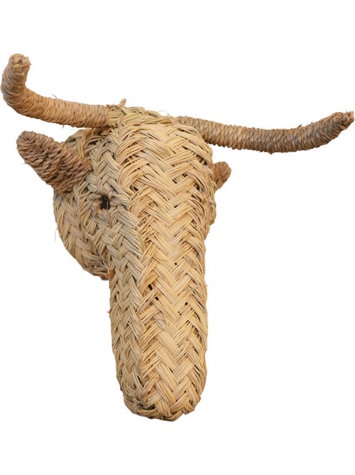 Déco murale petite tête d'élan en paille - Kiabi Déco murale petite tête d'élan en paille - Kiabi
