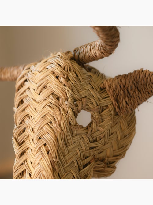 Déco murale petite tête d'élan en paille - Kiabi Déco murale petite tête d'élan en paille - Kiabi
