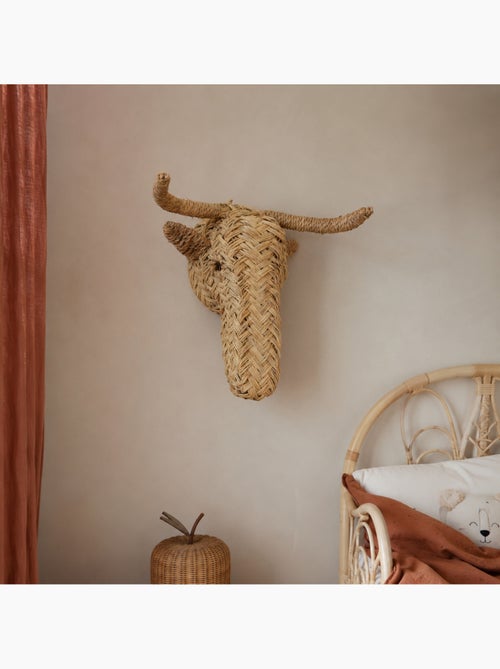 Déco murale petite tête d'élan en paille - Kiabi Déco murale petite tête d'élan en paille - Kiabi
