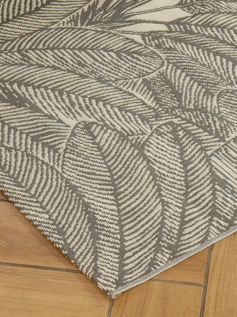 Decoratief binnen- en buitentapijt met palmen – Future Home Grijs - Kiabi