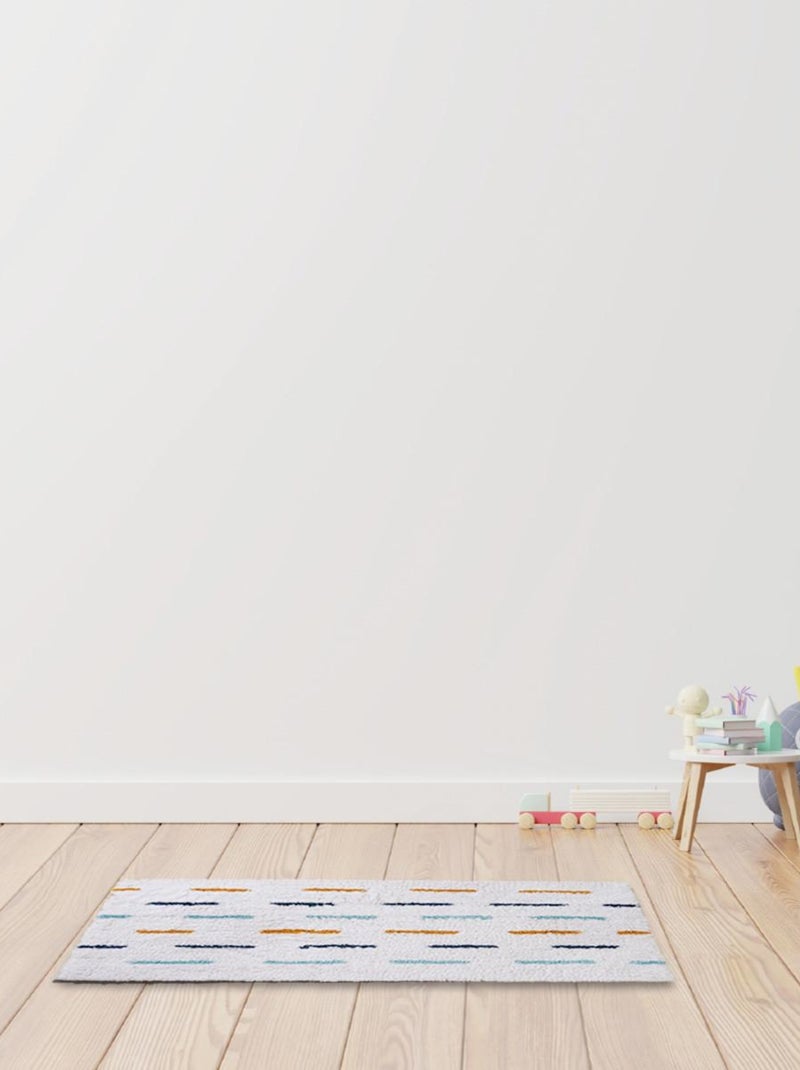 Decoratief katoenen kinderkleed Wit - Kiabi