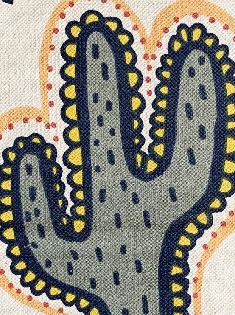 Decoratief kinderkleed met cactusmotief, geweven katoen. Wit - Kiabi
