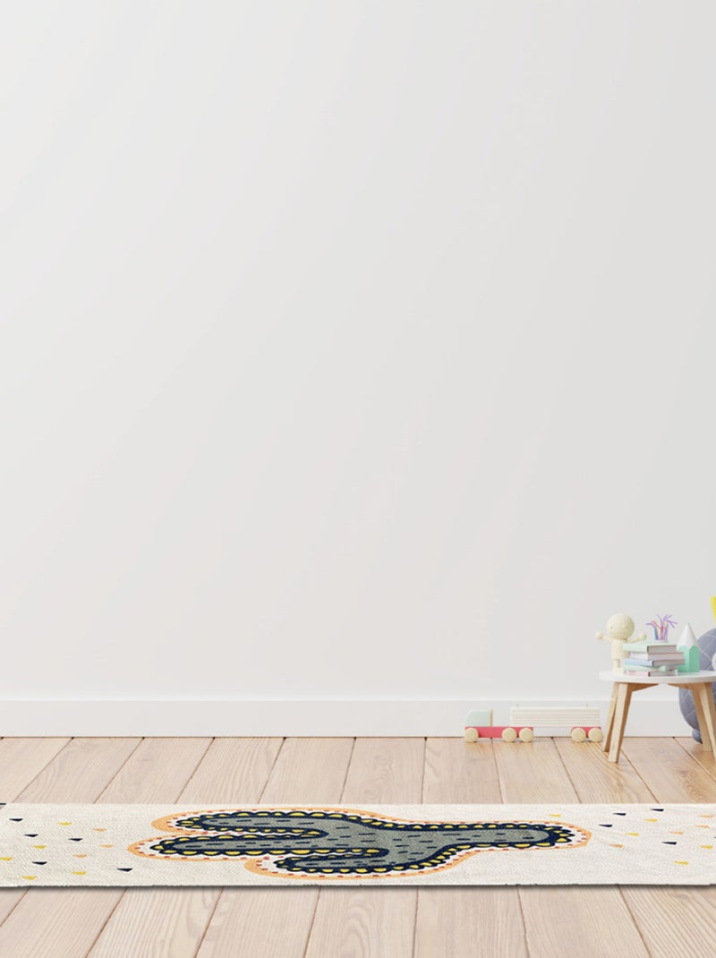 Decoratief kinderkleed met cactusmotief, geweven katoen. Wit - Kiabi