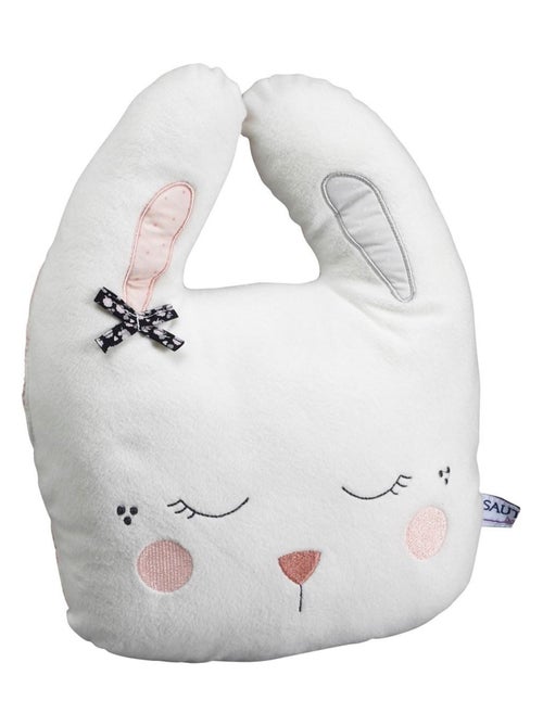 Decoratief konijnenkussen van 34 x 26 cm, van wit polyester - Kiabi