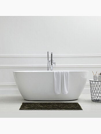 Decoratieve badmat van polyester met gouden draad.