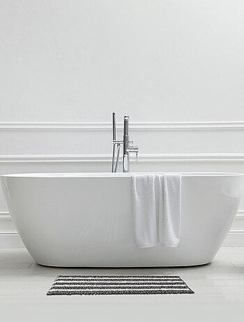 Decoratieve gestreepte polyester badmat