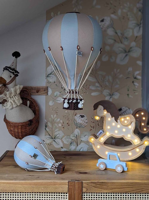 Decoratieve luchtballon, beige en blauw - Kiabi