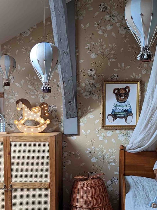 Decoratieve luchtballon, beige en blauw - Kiabi
