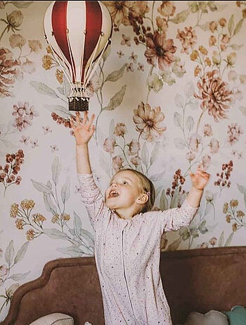 Decoratieve luchtballon, beige en blauw | sevira kids