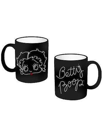 Decoratieve mok van keramiek 'Betty Boop' stijl strass 10 cm – Betty Boop