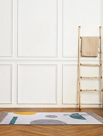Decoratieve vloerkleed katoen Guy Levasseur Abstrait met franjes - 60x120 cm