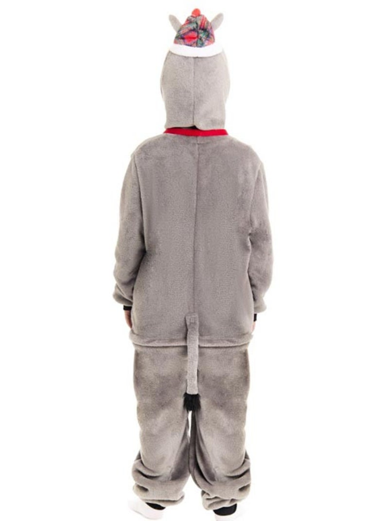 Déguisement d'âne de Noël en tartan avec capuche Multicolore - Kiabi