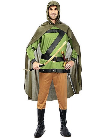 Déguisement d'archer de la forêt avec cape pour homme