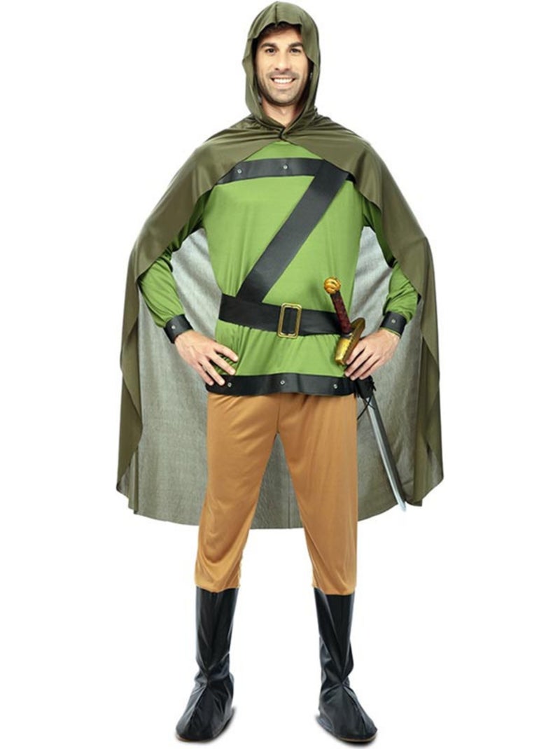 Déguisement d'archer de la forêt avec cape pour homme Multicolore - Kiabi