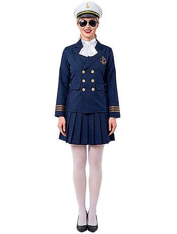 Déguisement de capitaine marine féminine pour femme