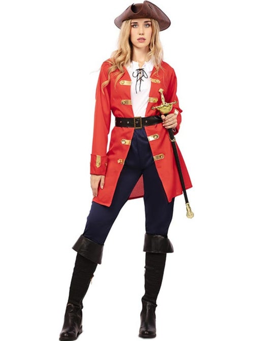 Déguisement de capitaine pirate féminine avec ceinture pour femme - Kiabi