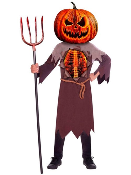 Déguisement de citrouille terrifiante avec masque - Kiabi