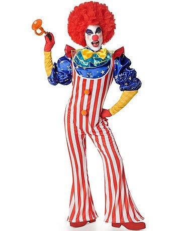 Déguisement de clown à rayures pour homme