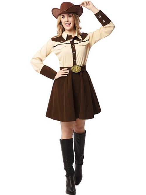 Déguisement de cow-girl avec ceinture pour femme - Kiabi