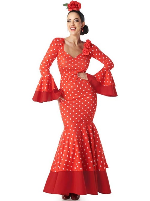 Déguisement de danseuse de flamenco à pois pour femme - Kiabi