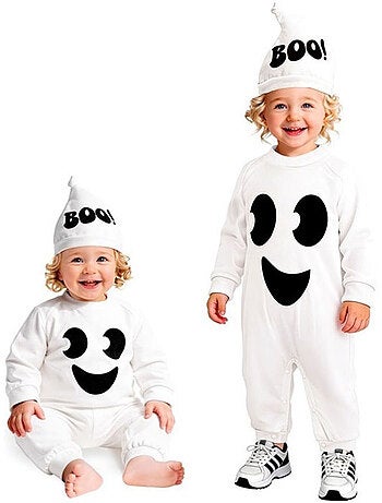 Déguisement de fantôme souriant pour bébé