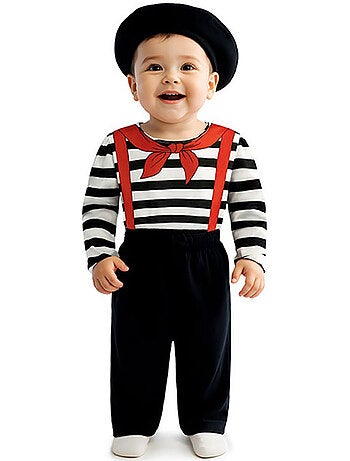 Déguisement de mime avec béret pour bébé
