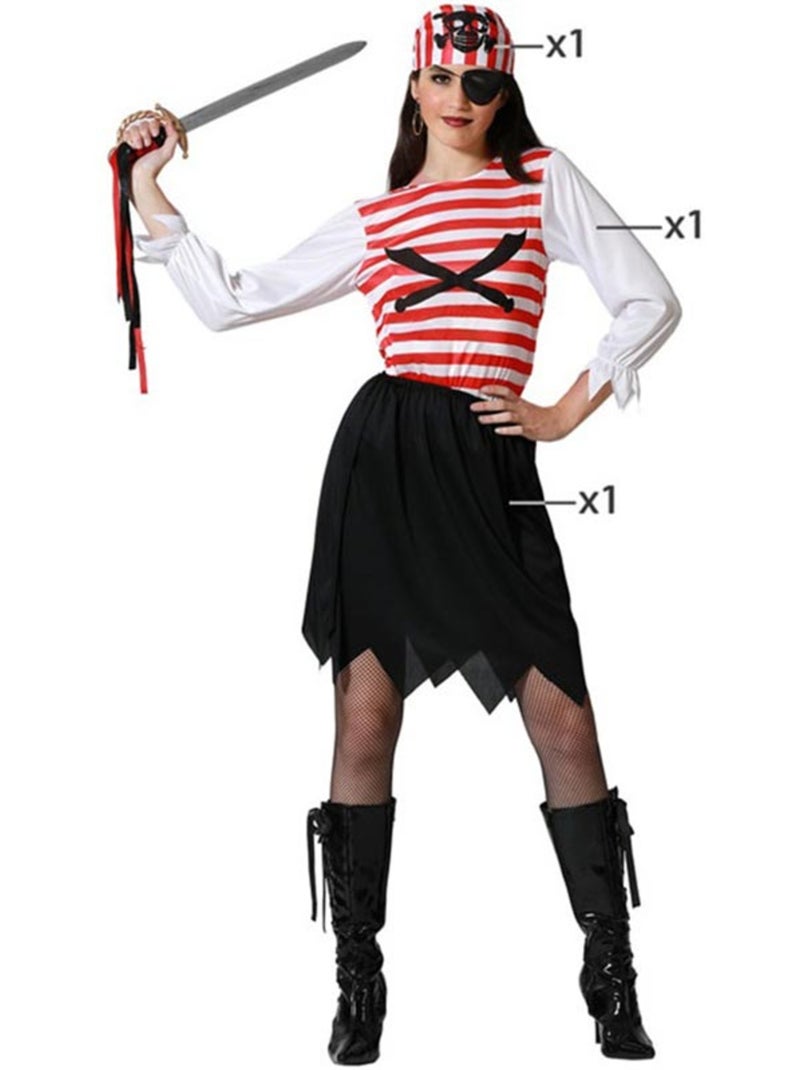 Déguisement de pirate boucanière pour femme Multicolore - Kiabi