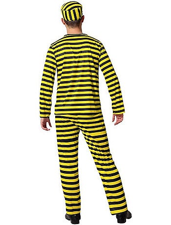 Déguisement de prisonnier à rayures pour homme