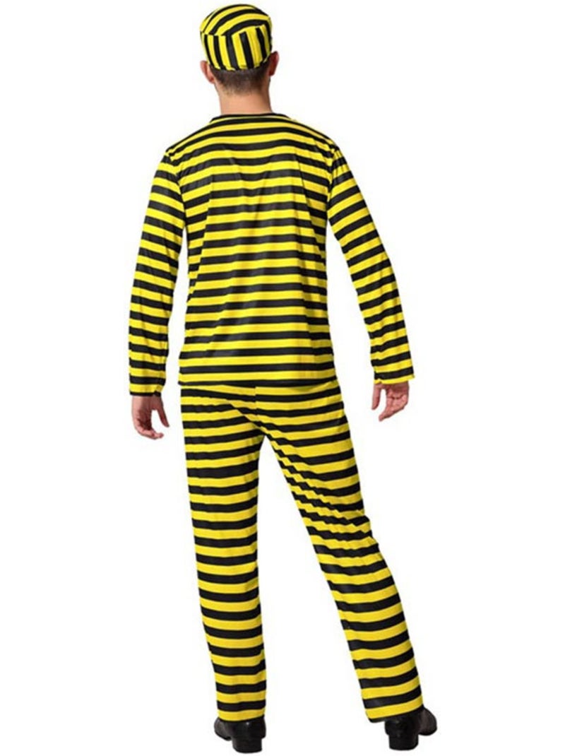 Déguisement de prisonnier à rayures pour homme Multicolore - Kiabi