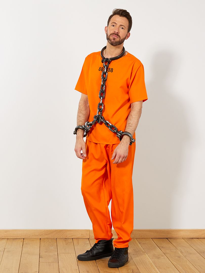 Déguisement de prisonnier US orange - Kiabi