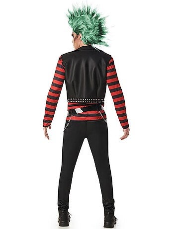 Déguisement de punk à rayures pour homme