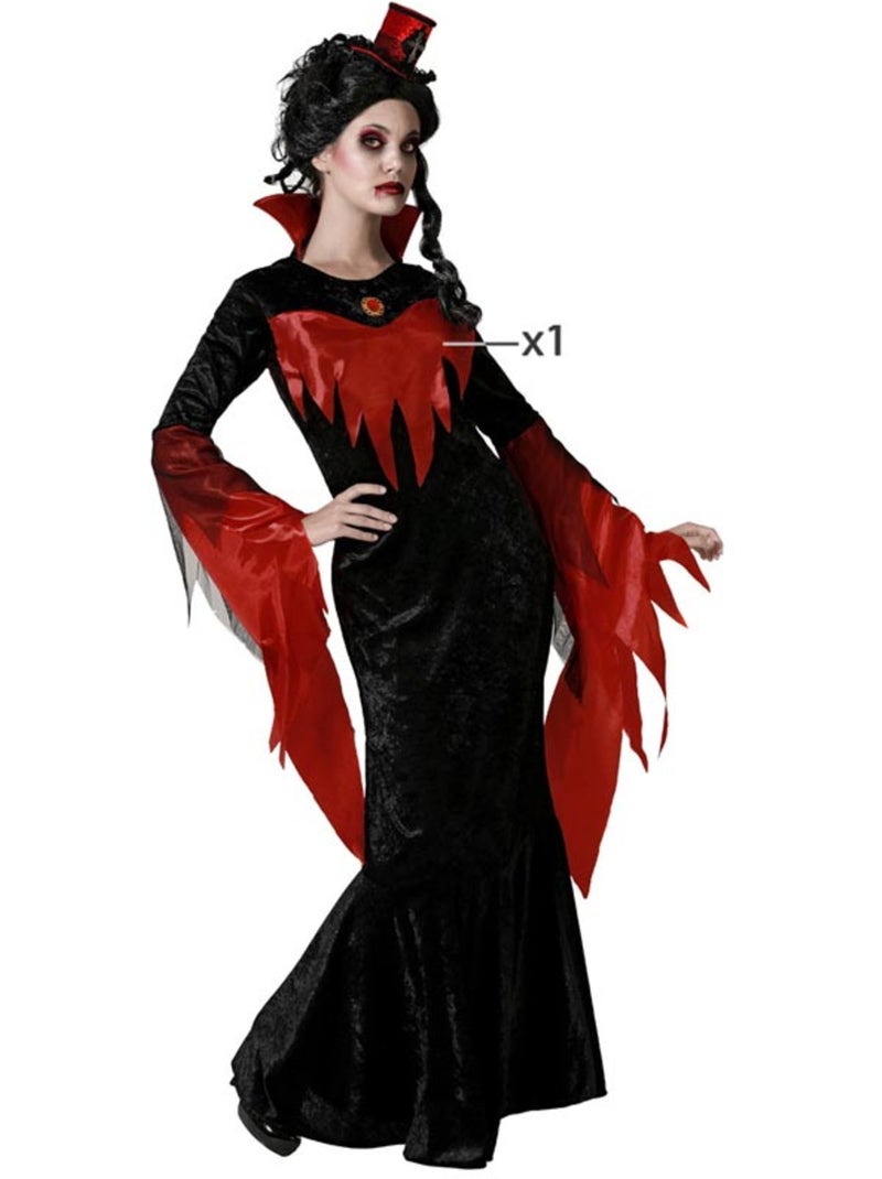 Déguisement de vampire féminine élégante pour femme Multicolore - Kiabi