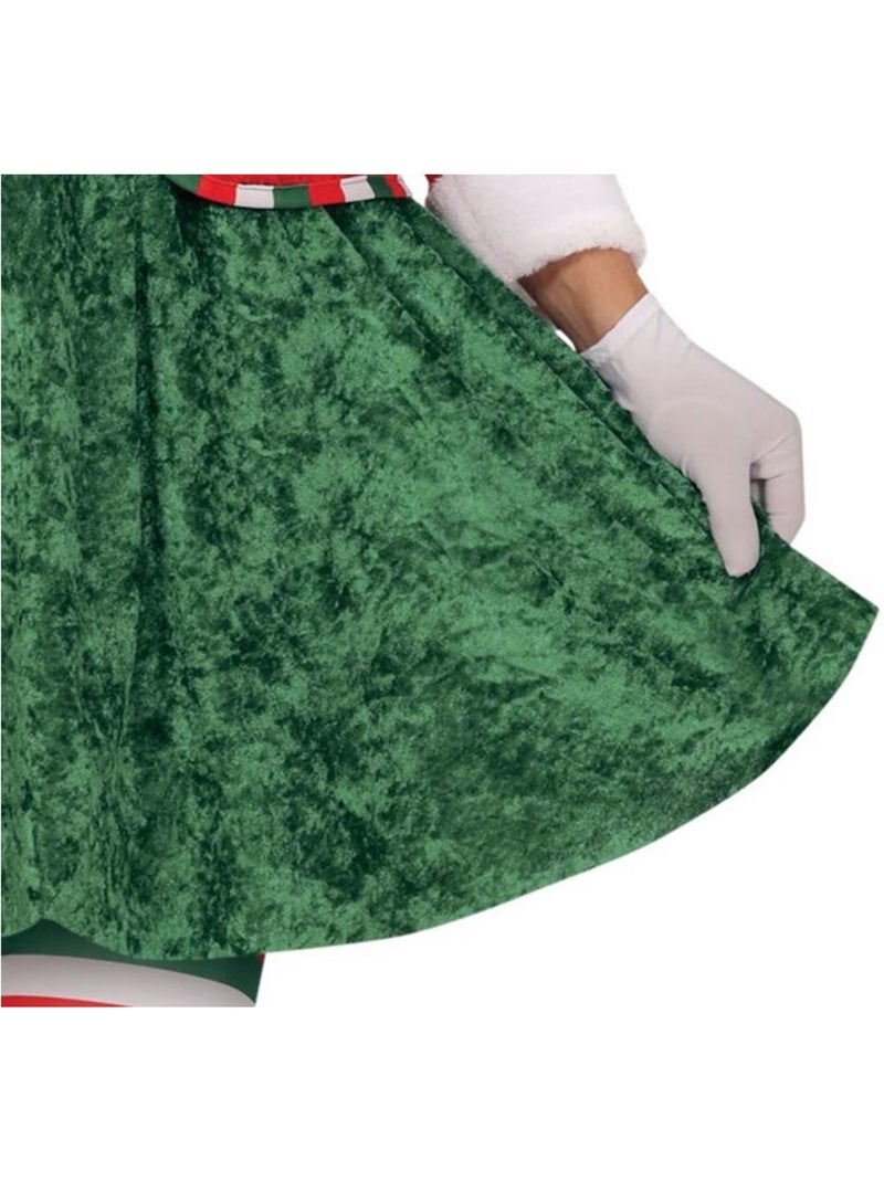 Déguisement d'elfe assistante du père noël avec ceinture pour femme Multicolore - Kiabi