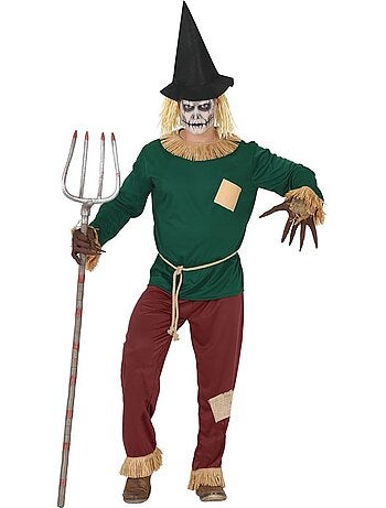 Déguisement d'épouvantail avec chapeau pour homme