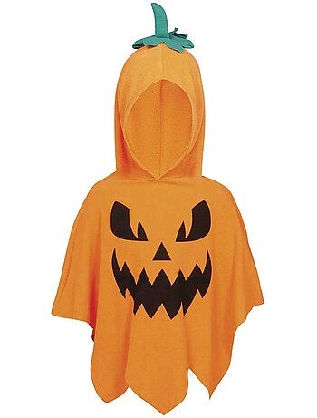 Déguisement ou poncho de citrouille maléfique