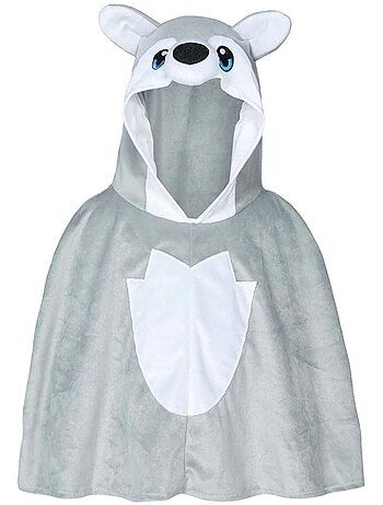 Déguisement ou poncho de loup gris pour bébé