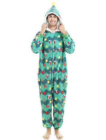 Déguisement ou pyjama sapin de Noël avec capuche